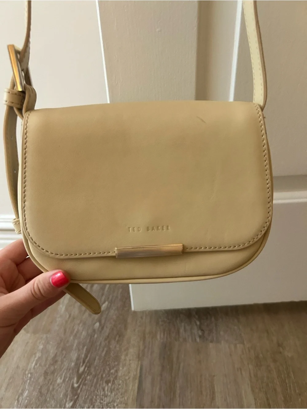 Ted Baker Cream Crossbody Saddle Bag